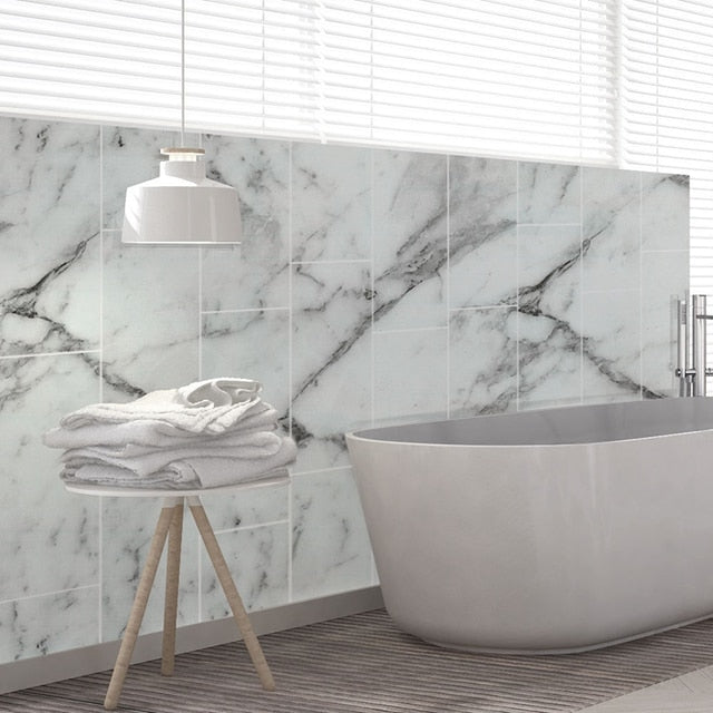 Mosaic Wall & Floor PVC Tile Marble Waterproof SKU# MOS0005