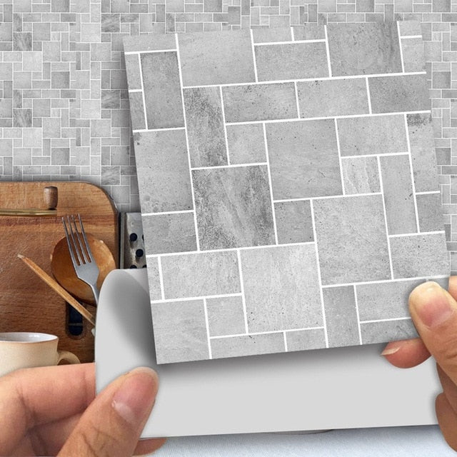 Mosaic Wall & Floor PVC Tile Marble Waterproof SKU# MOS0005