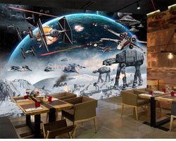 3D Wallpaper Star Wars Fight Scene SKU# WAL0201