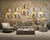 3D Wallpaper Buddha & Disciples for Living Room