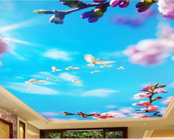 3D Ceiling Paper with Flying Doves