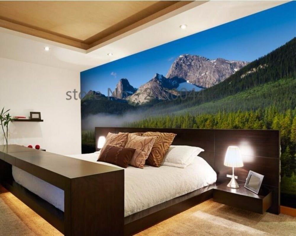 3D Wallpaper Mountain Forest Landscape Papel SKU# WAL0229