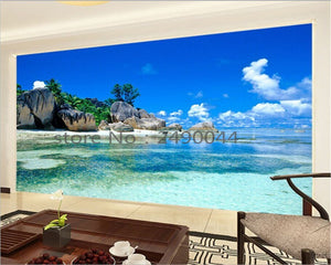 3D Wallpaper Ocean Beach Papel Mural SKU# WAL0232