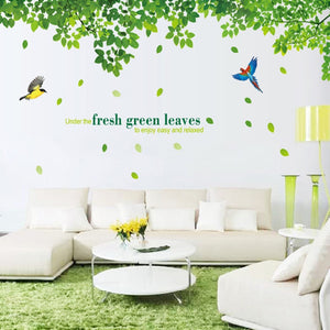 3D Giant Tree Green Leaves Wall Art Decals SKU# MOS0050