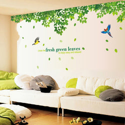 3D Giant Tree Green Leaves Wall Art Decals SKU# MOS0050