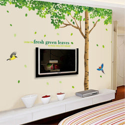 3D Giant Tree Green Leaves Wall Art Decals SKU# MOS0050