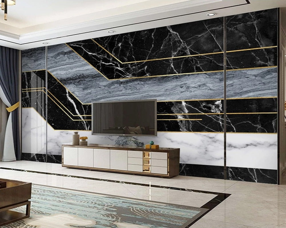 3D Wallpaper Marble Geometric 