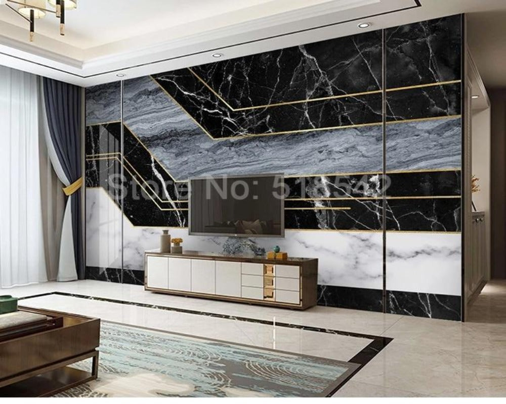 3D Wallpaper Marble Geometric 