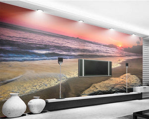 3D Wallpaper Romantic Seaside Sunset SKU# WAL0090
