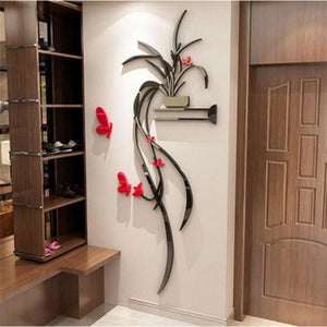3D Orchid DIY Flower Wall Art Decoration SKU# MOS0040
