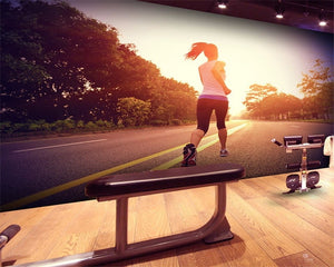 3D Wallpaper Running & Fitness for Wall Covering