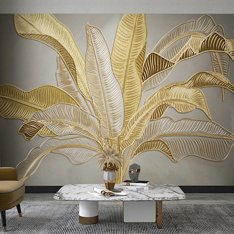 3D Wallpaper Banana Leaf for Accent Wall