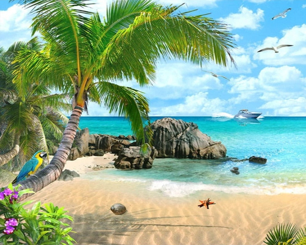 3D Wallpaper Beach Landscape Insight Series SKU# WAL0323