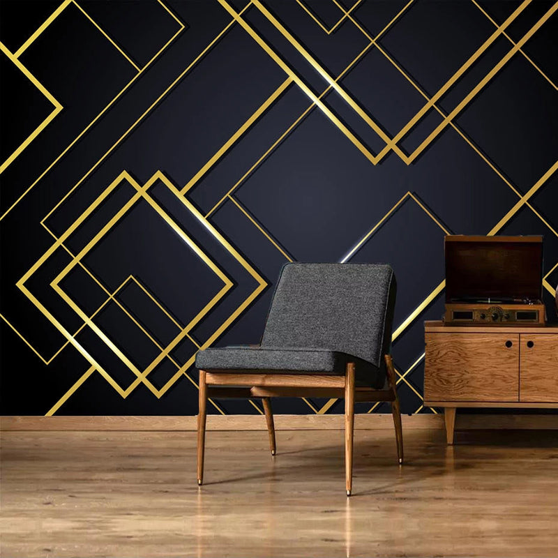 3D Wallpaper Golden Lines Series SKU# WAL0116