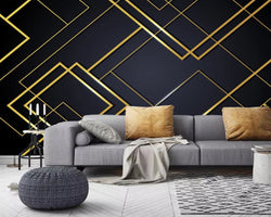 3D Wallpaper Golden Lines Series SKU# WAL0116