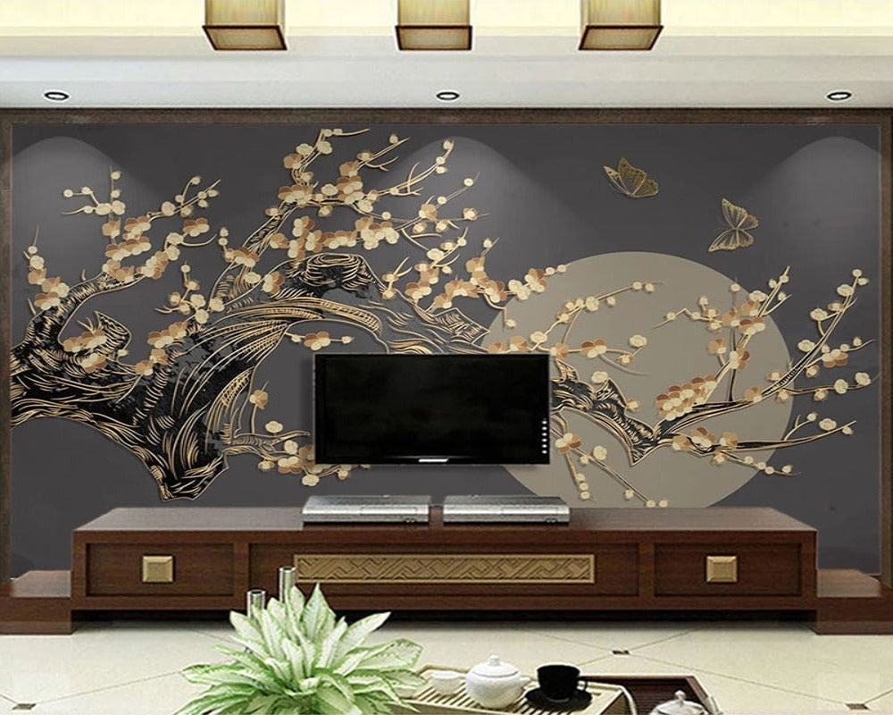 3D Wallpaper Chinese Blossom Moon SKU# WAL0308