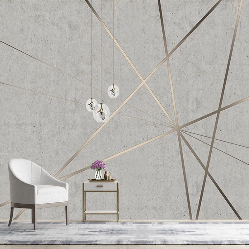 3D Wallpaper Geometric Cement 