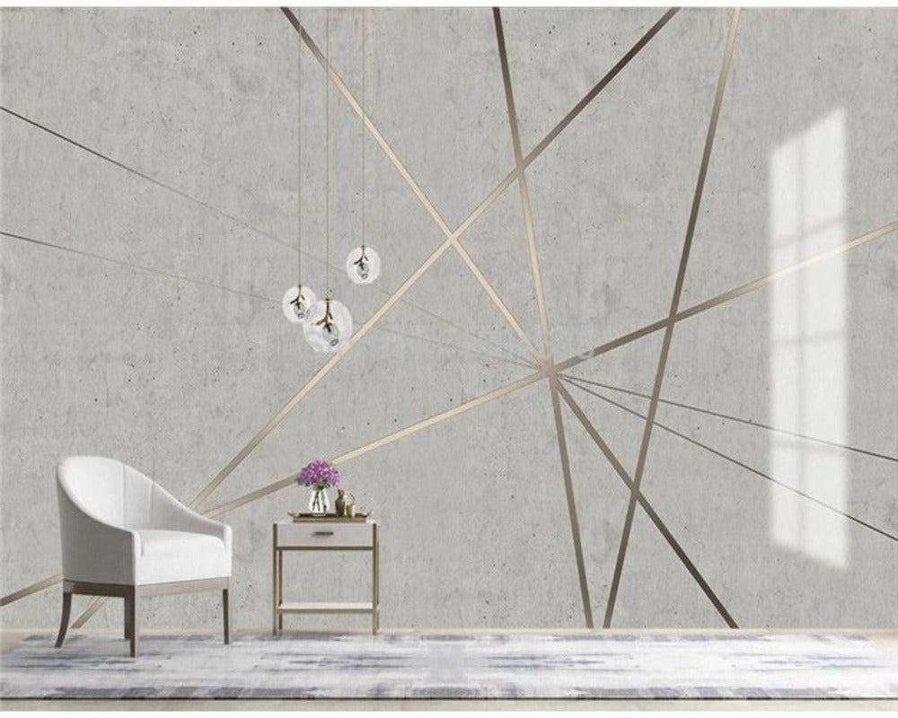 3D Wallpaper Geometric Cement 