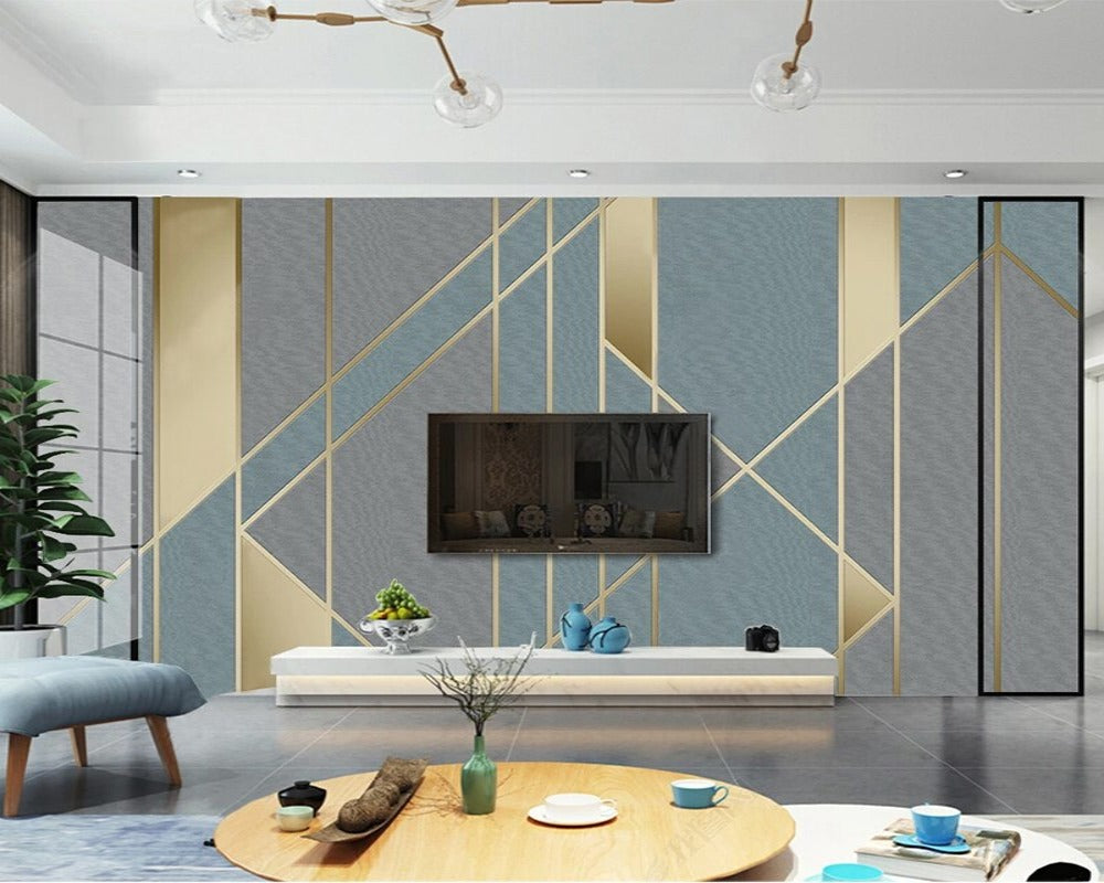 Custom Wallpaper Geometric Lines 