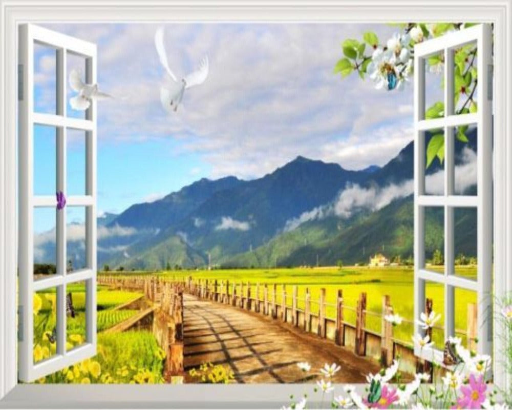 3D Wallpaper Custom Wallpaper Waterfall SKU# WAL0339