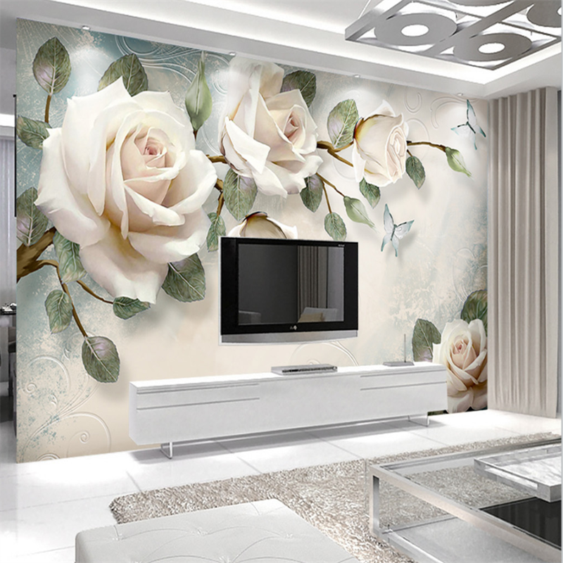 Floral Painting Designer Wallpaper for Wall Covering