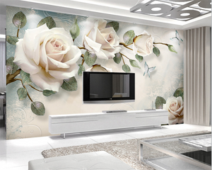 Floral Painting Designer Wallpaper for Living Room Wallpaper