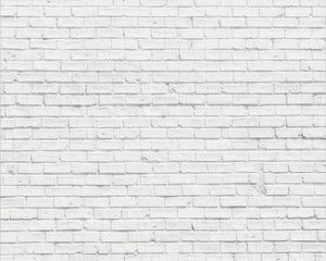 3D Wallpaper White Brick Parade SKU# WAL0279