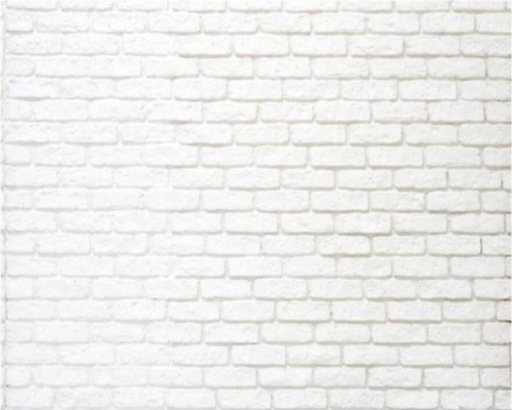 3D Wallpaper White Brick Parade SKU# WAL0279