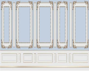 3D Wallpaper Euro Wall Framing SKU# WAL0121