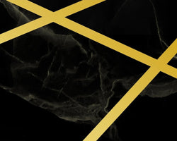 3D Wallpaper Gold & Black Marble 