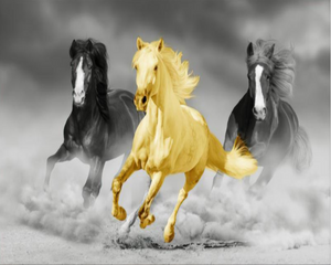 3D Wallpaper Running Horses