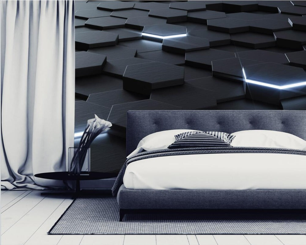 3D Wallpaper Hexagon Designs