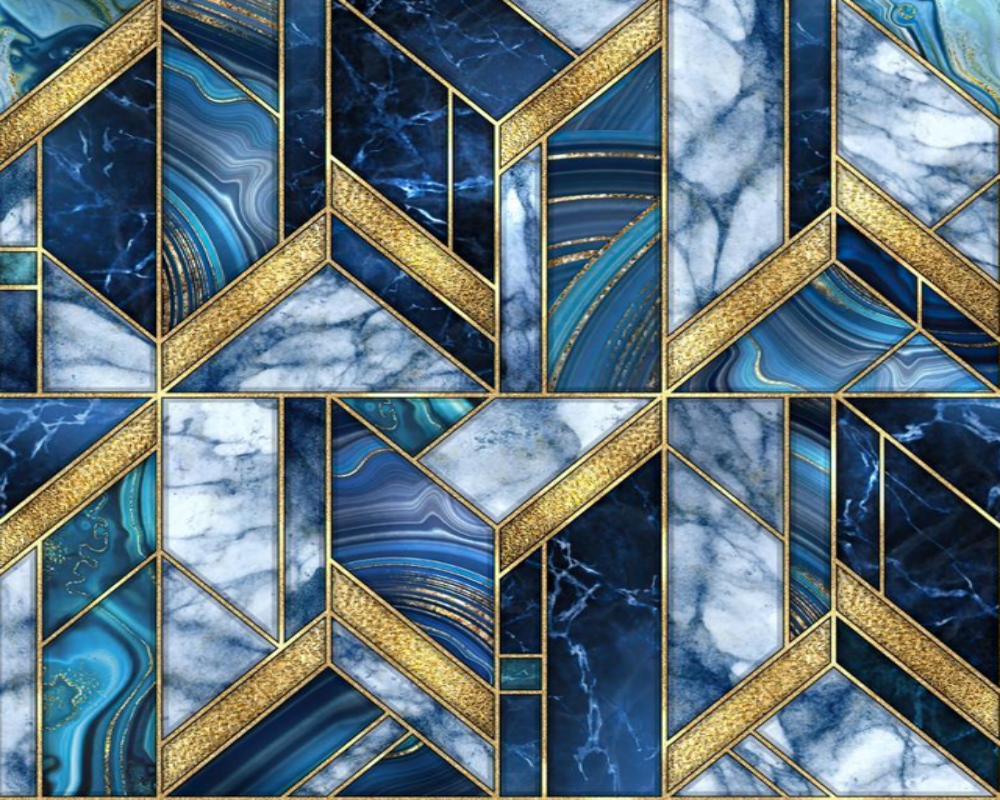 3D Wallpaper Geometric Abstract Marble SKU#  WAL0300