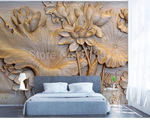 3D Wallpaper Lotus Leaf SKU# WAL0092