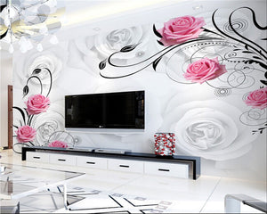 Designer Look 3D Wallpaper Classic Rose Flowers