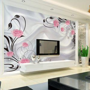 3D Wallpaper Classic Rose Flowers for Accent Wall