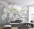 3D Wallpaper Butterfly Orchid for Wall Covering