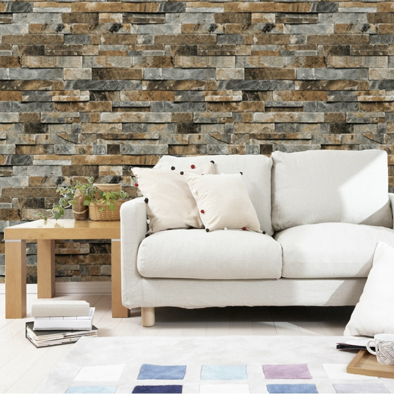 3D Wallpaper (Roll) Stereo Stone SKU# WAL0076