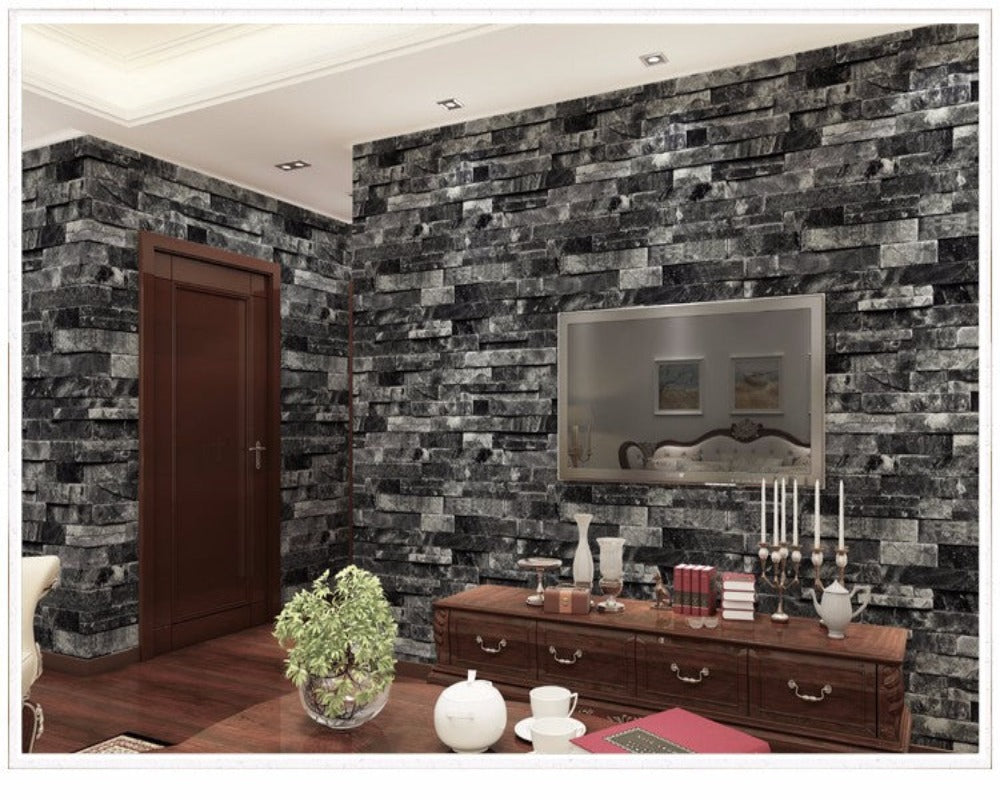 3D Wallpaper (Roll) Stereo Stone SKU# WAL0076