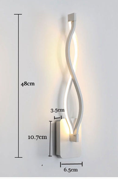 LED Spiral Wall Sconce Indoor Living Room, Corridor SKU# LIG0043