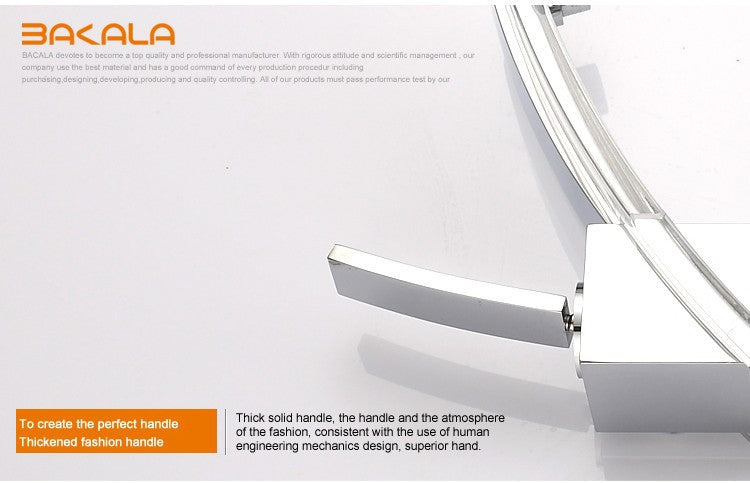 Modern Glass and Chrome Bathroom Faucet SKU# BAT0008