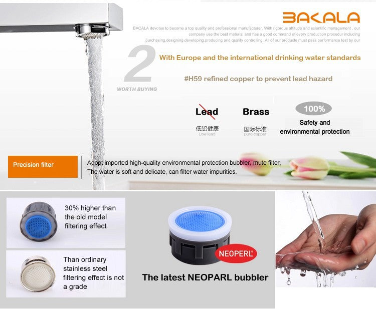 Modern Glass and Chrome Bathroom Faucet SKU# BAT0008