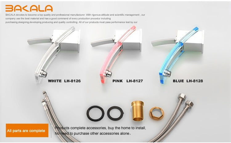 Modern Glass and Chrome Bathroom Faucet SKU# BAT0008