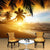 3D Wallpaper Sunset Glow Coconut Sea SKU# WAL0276