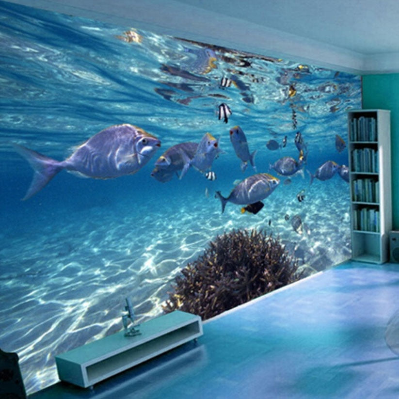 3D Wallpaper Aquarium Wildlife SKU# WAL0167