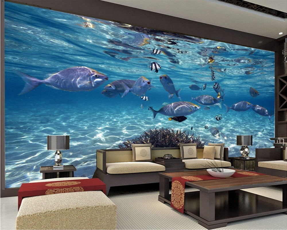 3D Wallpaper Aquarium Wildlife SKU# WAL0167