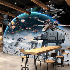 3D Wallpaper Star Wars Fight Scene SKU# WAL0201