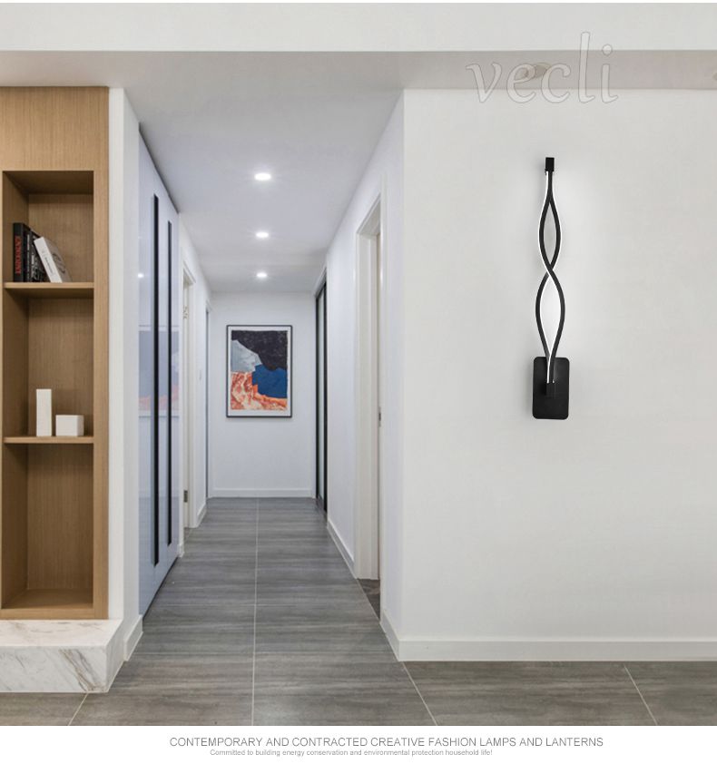 LED Spiral Wall Sconce Indoor Living Room, Corridor SKU# LIG0043