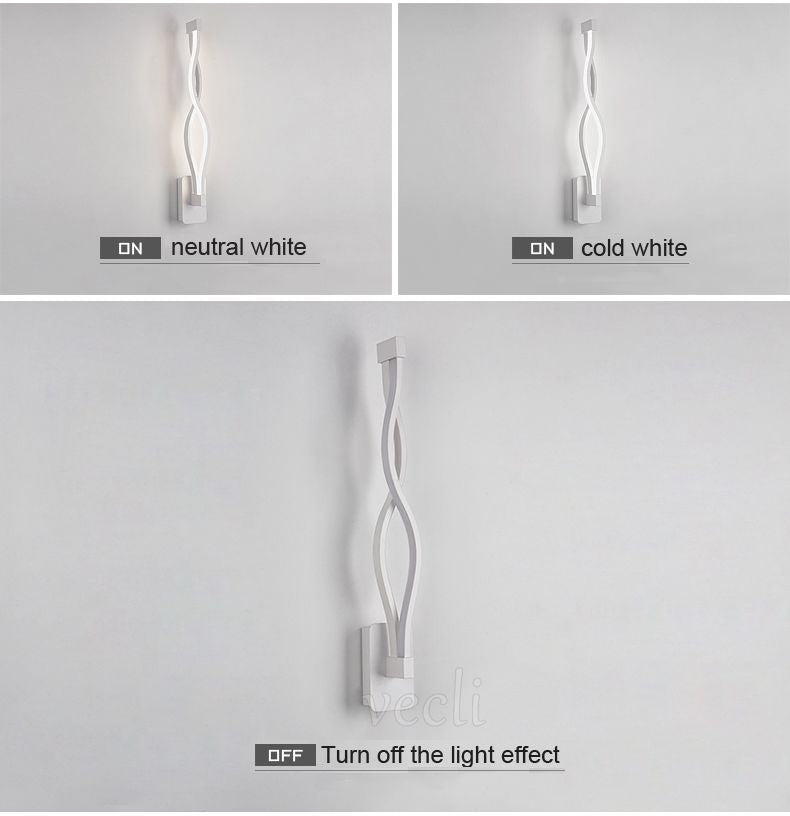 LED Spiral Wall Sconce Indoor Living Room, Corridor SKU# LIG0043