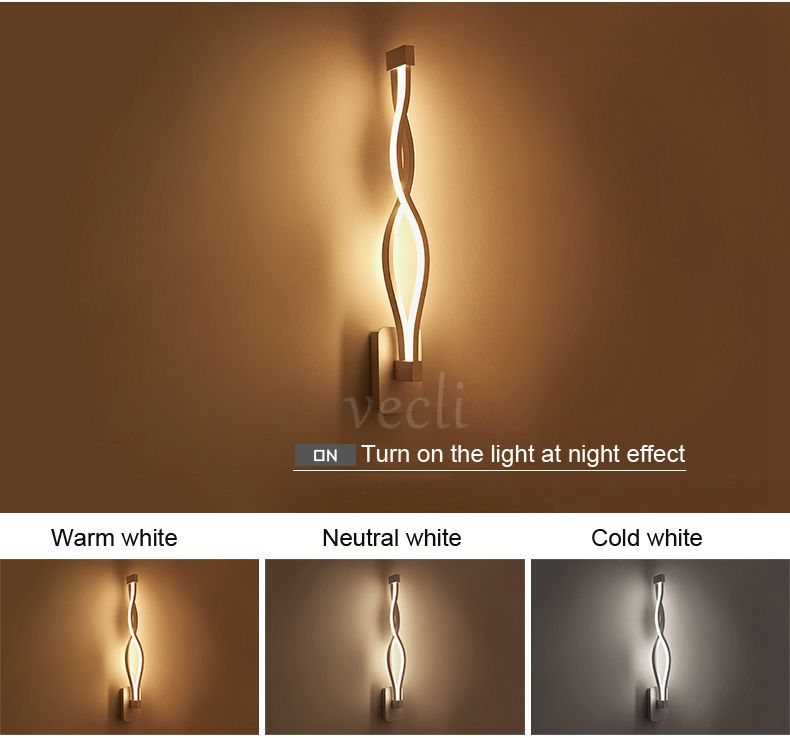 LED Spiral Wall Sconce Indoor Living Room, Corridor SKU# LIG0043